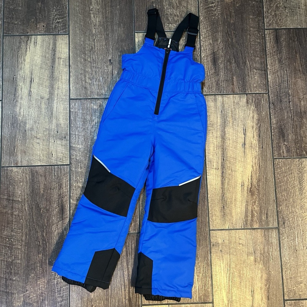 Swiss Tech Snow Suit Toddler 4/5 Ski Bibs Blue Black Pants Overalls Insulated